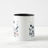 アメリカ湾魚釣り愛国的アメリカ国旗 マグカップ (中央)