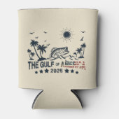 アメリカ湾魚釣り愛国的アメリカ国旗 缶クーラー (正面)