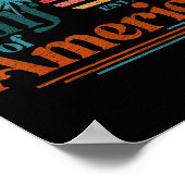 アメリカ湾2025アメリカ国旗メキシコレトロ ポスター (角)