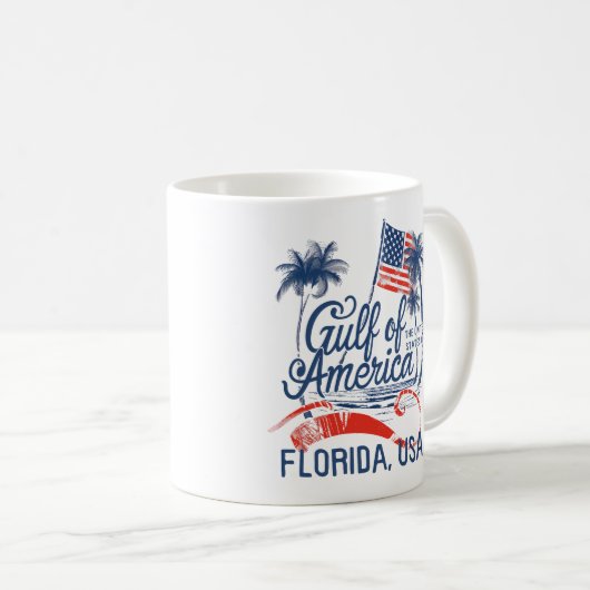 アメリカ湾2025フロリダ州旗 コーヒーマグカップ (正面右)