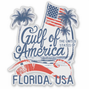 アメリカ湾2025フロリダ州旗 シール