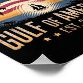 アメリカ湾2025ヴィンテージレトロアメリカンFla ポスター (角)