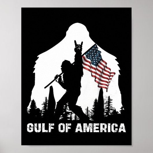 アメリカ湾2025年おもしろいヴィンテージ米国国旗 ポスター (正面)