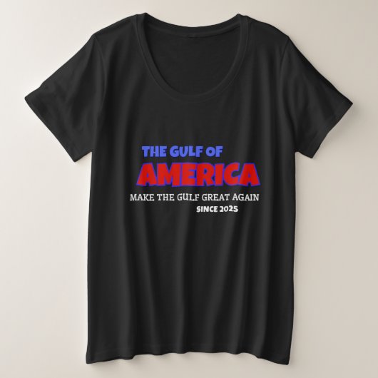 アメリカ湾… プラスサイズTシャツ (デザイン正面)