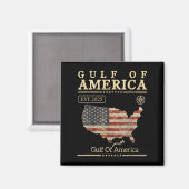 アメリカ湾Est 2025アメリカ国旗の地図ガルフ マグネット (正面/裏面)