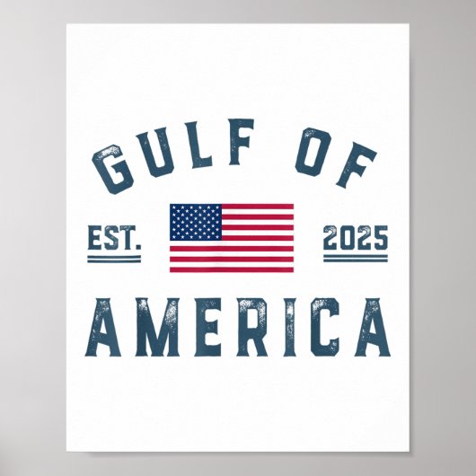 アメリカ湾Est 2025アメリカ国旗の湾 ポスター (正面)