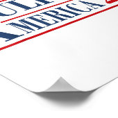 アメリカ湾Est 2025アメリカ国旗Gul ポスター (角)