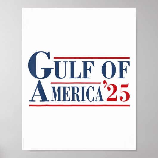 アメリカ湾Est 2025アメリカ国旗Gul ポスター (正面)