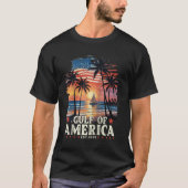 アメリカ湾Est 2025アメリカ国旗Gul Tシャツ (正面)