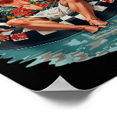 アメリカ湾Est 2025アメリカ国旗Gulf Me ポスター (角)