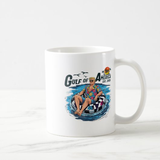 アメリカ湾Est 2025トランプおもしろい コーヒーマグカップ (右)