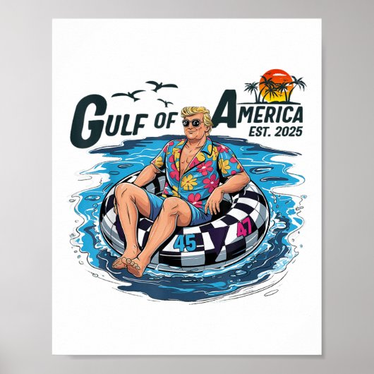 アメリカ湾Est 2025トランプおもしろい ポスター (正面)