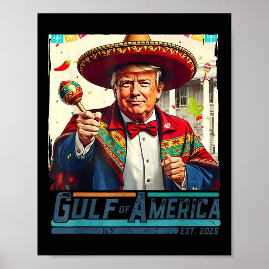 アメリカ湾Est 2025 Cinco De Mayo Trump G ポスター (正面)