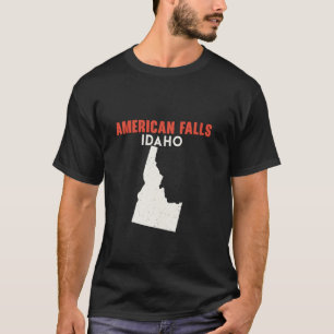 アメリカ滝アイダホUSA州アメリカトラベルアイダ Tシャツ