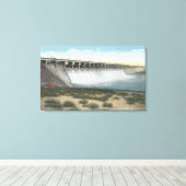 アメリカ滝ズダムSpillway，オレゴン キャンバスプリント (インサイチュ (ウッドフロア))