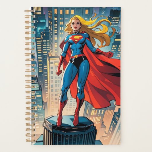 アメリカ漫画、レトロアメリカ漫画、スーパーヒーロー プランナー手帳 (正面)