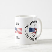 アメリカ無料で生きるアメリカの方法 コーヒーマグカップ (正面右)