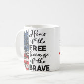 アメリカ無料の愛国陶製マグカップの家 コーヒーマグカップ (正面左)