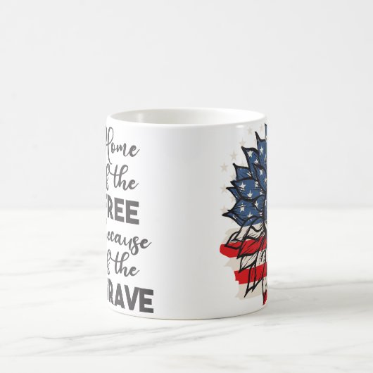 アメリカ無料の愛国陶製マグカップの家 コーヒーマグカップ (中央)
