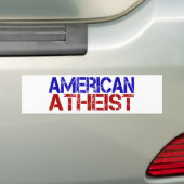 アメリカ無神論者 バンパーステッカー (車上)
