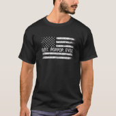 アメリカ父の最高ののFlaでPoppopと言う Tシャツ (正面)