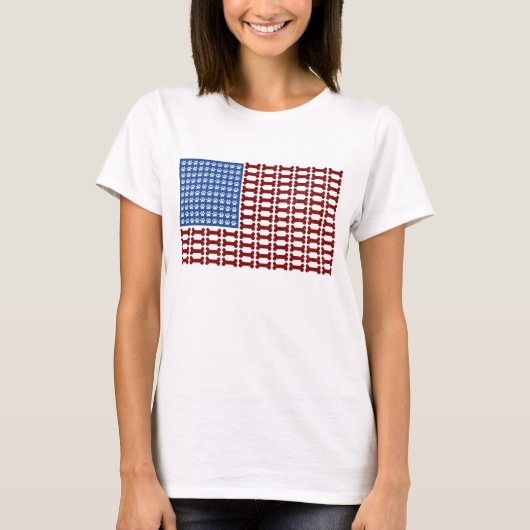 アメリカ犬の旗 Tシャツ (正面)