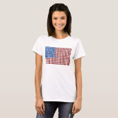 アメリカ犬の旗 Tシャツ (正面フル)