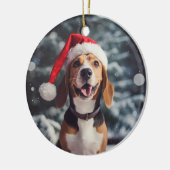 アメリカ犬クリスマス記念品 セラミックオーナメント (左)