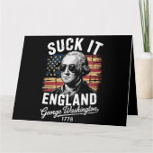アメリカ独立万歳!7月4日 ジョージ・ワシントン 1776 カード (正面)