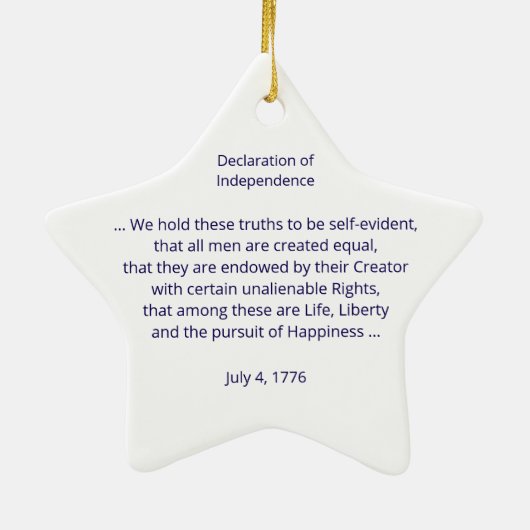 アメリカ独立宣言250周年記念 セラミックオーナメント (裏面)