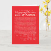 アメリカ独立宣言 カード (黄色い花)