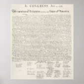 アメリカ独立宣言 ポスター (正面)