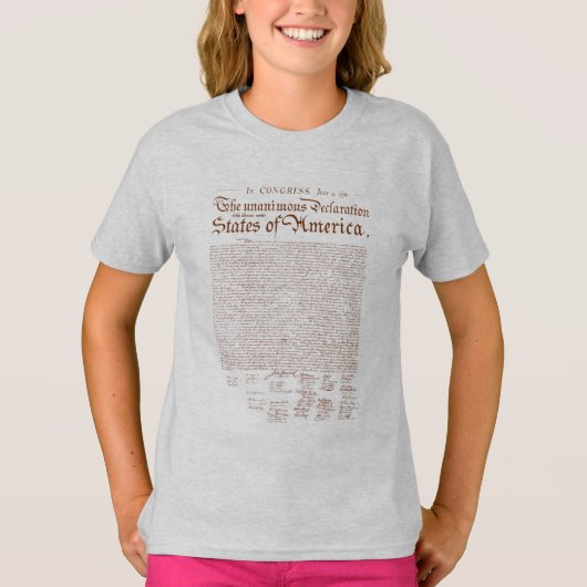 アメリカ独立宣言 Tシャツ (正面)