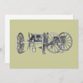 アメリカ独立戦争の大砲の招待状 招待状 (正面/裏面)