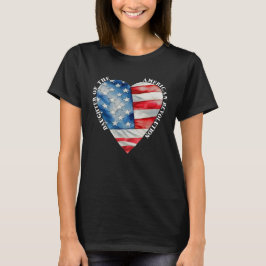 アメリカ独立戦争の娘 USA ハート アーツ Tシャツ