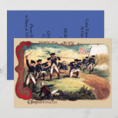 アメリカ独立戦争の戦闘アメリカ国旗 招待状 (正面/裏面)