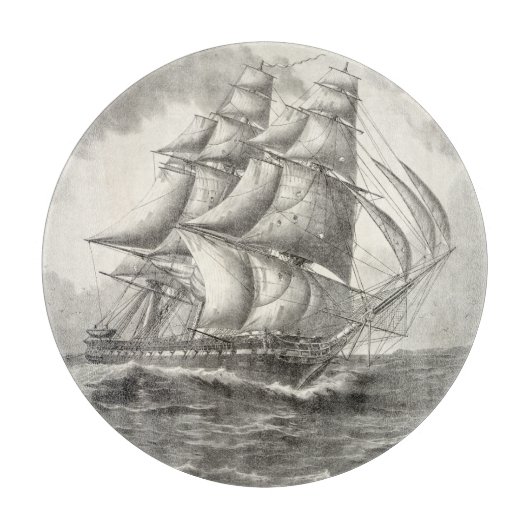 アメリカ独立戦争の歴史的艦船 カッティングボード (正面)