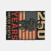 アメリカ独立歩兵250周年記念 フリースブランケット (正面(横))