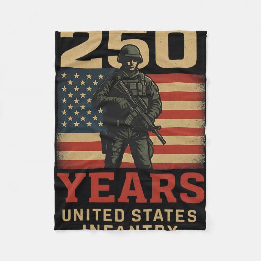 アメリカ独立歩兵250周年記念 フリースブランケット (正面)