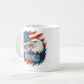 アメリカ独立精神 - 7月4日のデザイン コーヒーマグカップ (正面左)