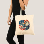 アメリカ独立精神 - 7月4日のデザイン トートバッグ (正面(商品))