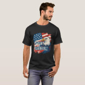アメリカ独立精神 - 7月4日のデザイン Tシャツ (正面フル)