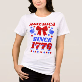 アメリカ独立記念リボン ボウ トライブレンドTシャツ