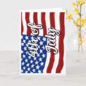 アメリカ独立記念日おめでとうのグリーティングカード カード (黄色い花)