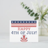 アメリカ独立記念日おめでとうパーティー ポストカード (スタンド正面)