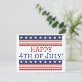 アメリカ独立記念日おめでとうパーティー ポストカード (スタンド正面)