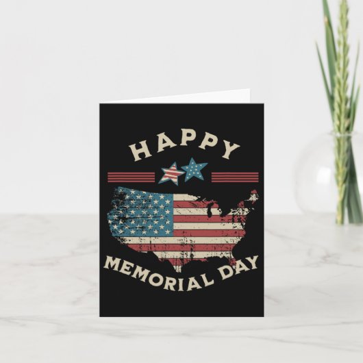 アメリカ独立記念日おめでとう アメリカ国旗 記念日 4日目 カード (正面)