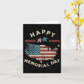 アメリカ独立記念日おめでとう アメリカ国旗 記念日 4日目 カード (黄色い花)