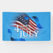 アメリカ独立記念日おめでとう アメリカ愛国 横断幕 (横)