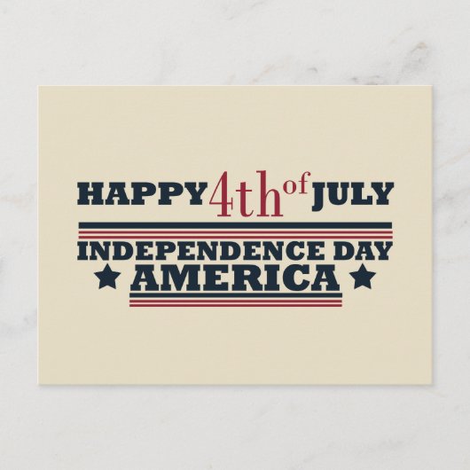 アメリカ独立記念日おめでとう シーズンポストカード (正面)
